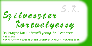 szilveszter kortvelyessy business card