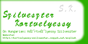 szilveszter kortvelyessy business card